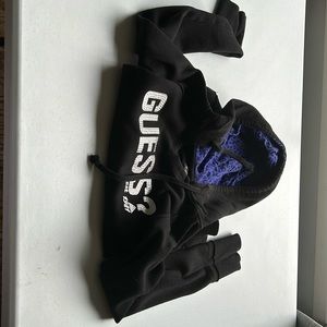 Guess crop black sweatshirt